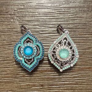 Origami Owl Silver and Mint Living locket bundle